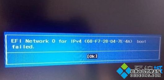޷EFI Netword 0 for ipv4 boot failedĽ