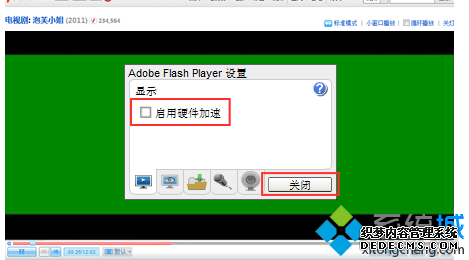 勾选“启用硬件加速”选项