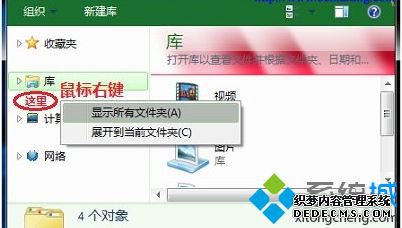 勾选“显示所有文件夹”选项