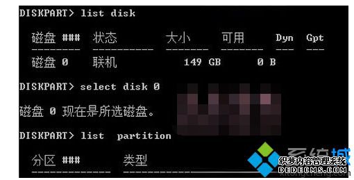list partition字符命令