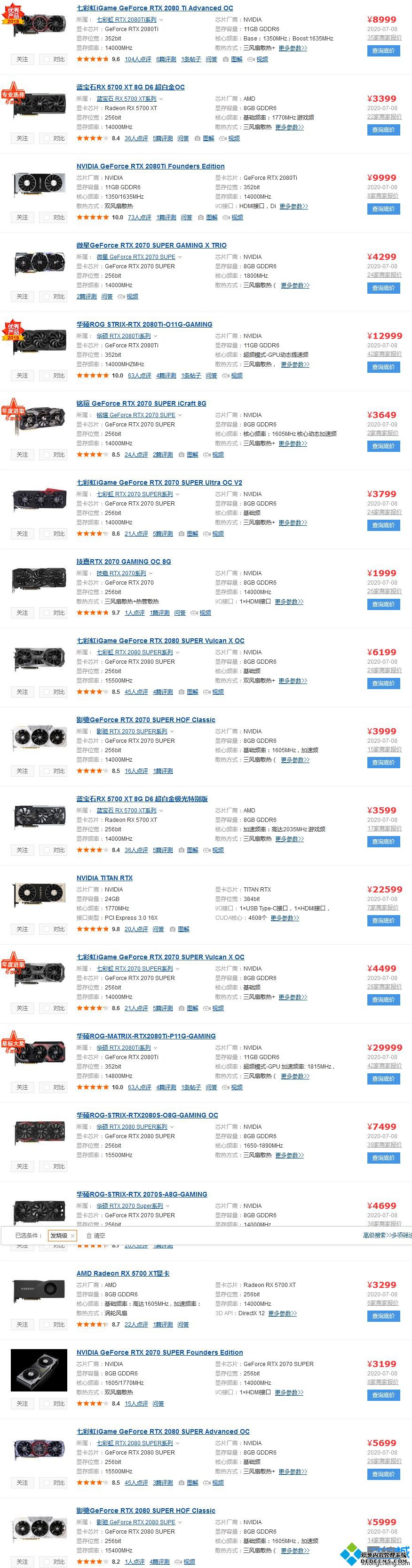 台式机游戏显卡排名_2020年最新台式电脑显卡性能排行榜