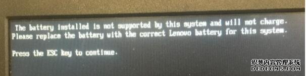 ԿThe battery installed is not supported by this systemô