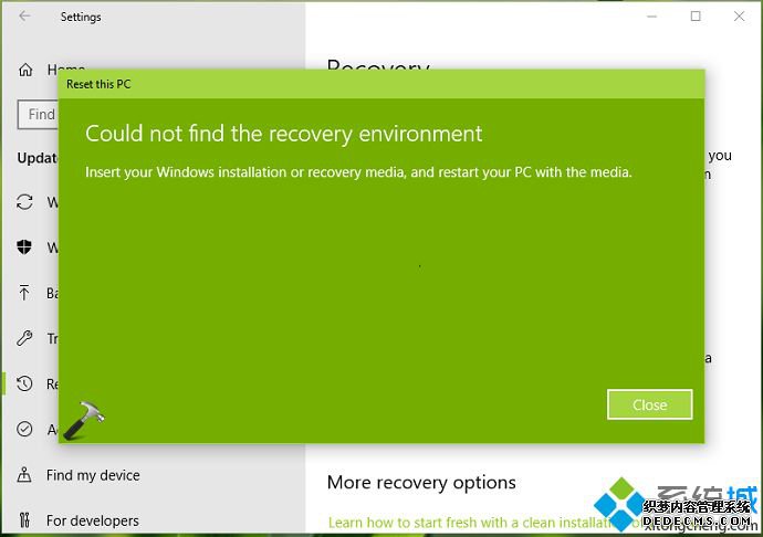 Win10ϵͳҲRecovery Environmentָν