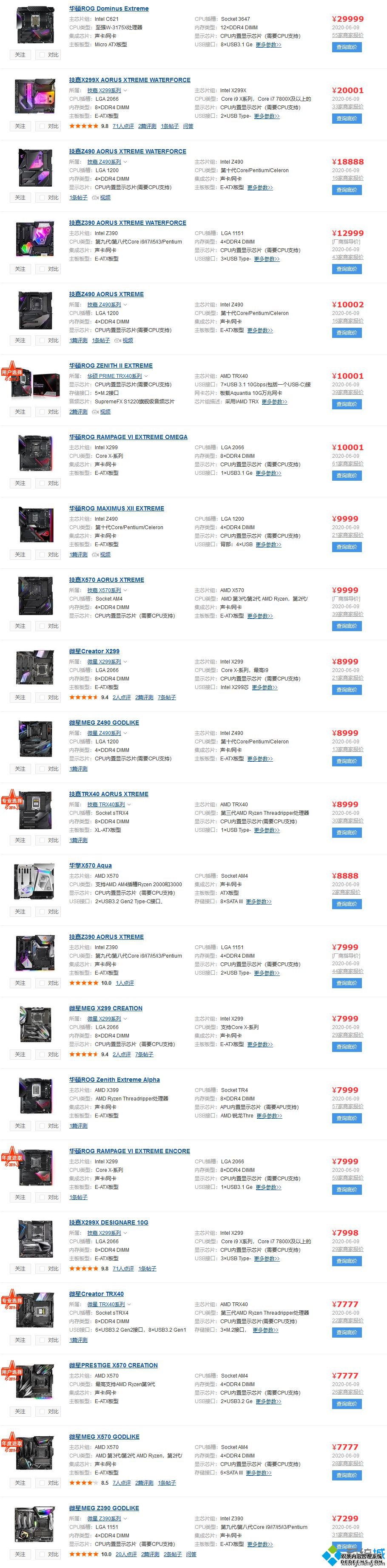 主板价格排行_主板价格排名2020