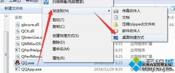 win7系统下桌面qq快捷方式不见了如何解决 win7系统下桌面qq快捷方式不见了如何解决