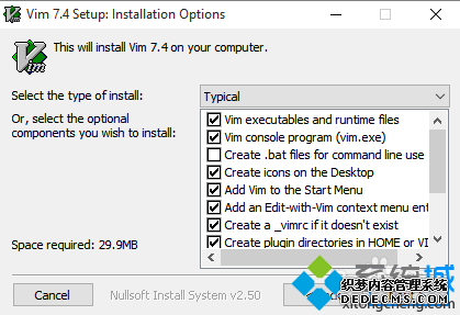 Win10系统安装gVim的步骤6