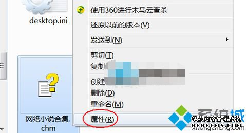 “属性”选项
