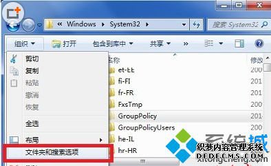 文件夹和搜索选项