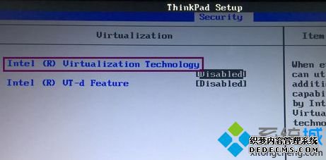 ThinkpadʼǱBIOSInterl Vitual Technologyķ3