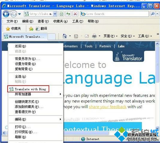 ѡTranslate with Bing