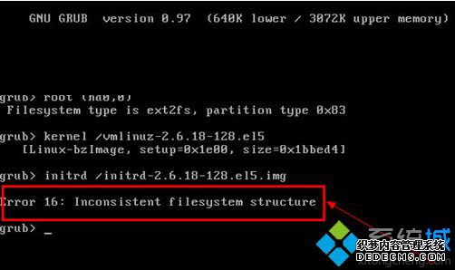 ޷ʾinconsistent filesystem structureô