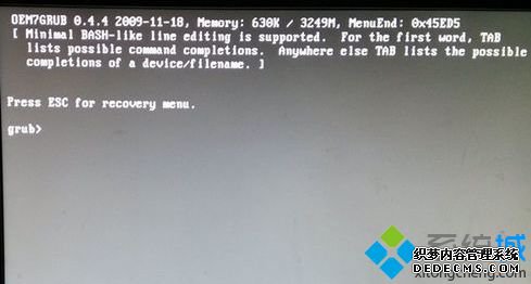 ԿʾPress ESC for recovery menuν